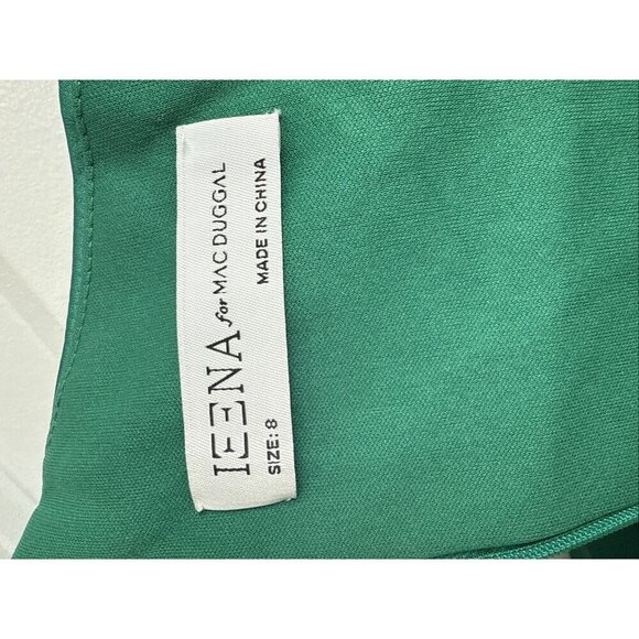 Mac Duggal Size 8 Green 26588 Satin One Shoulder Formal Evening Dress Gown Prom - Picture 10 of 11